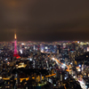 曇りの日の夜景