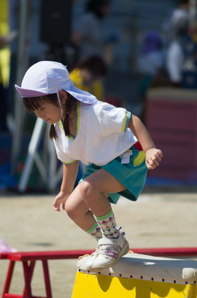 運動会で跳び箱を