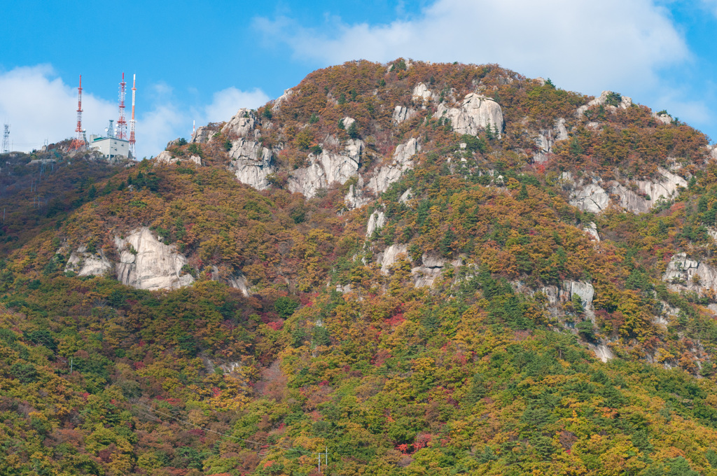 韓国、八公山の紅葉