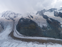 スイス、アルプス、リスカムとゴルナー氷河