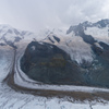 スイス、アルプス、リスカムとゴルナー氷河