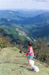 高見山の頂上で