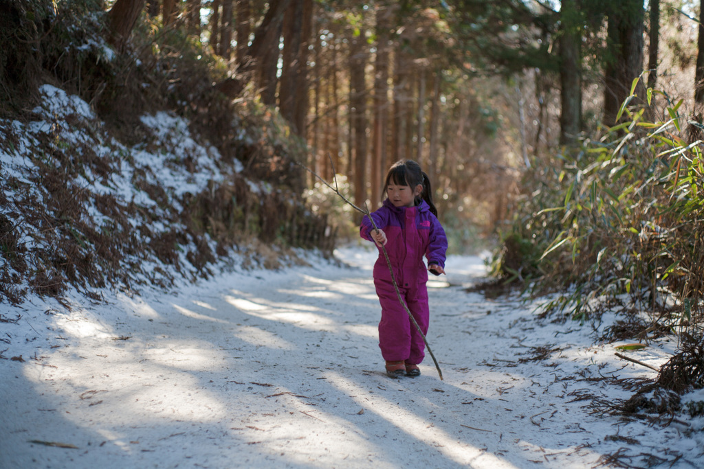 雪の金剛山にハイキング