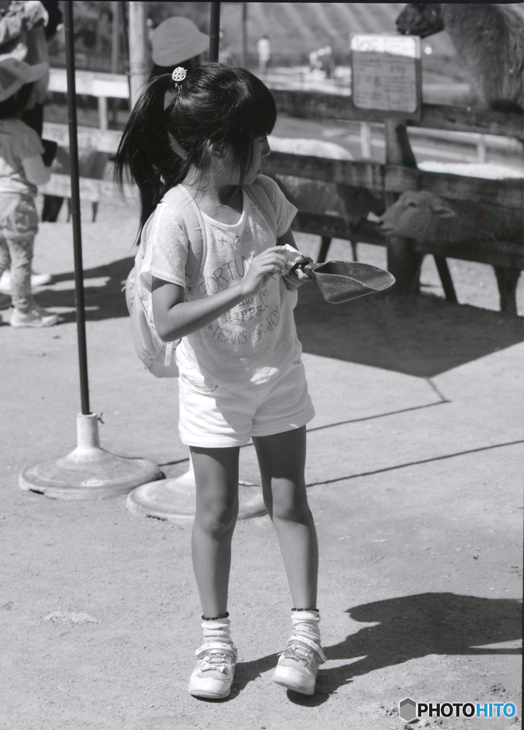 動物園で餌やり/SONNAR150ｍｍ T-MAX１００