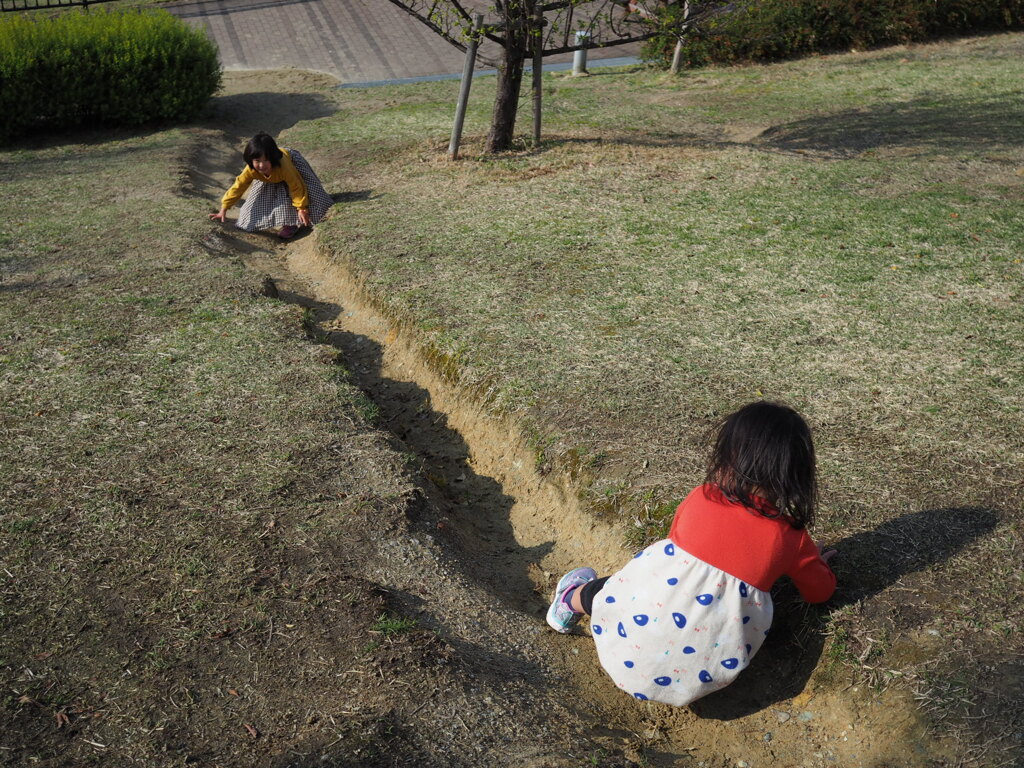 外で