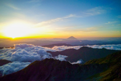 間ノ岳からの富士山