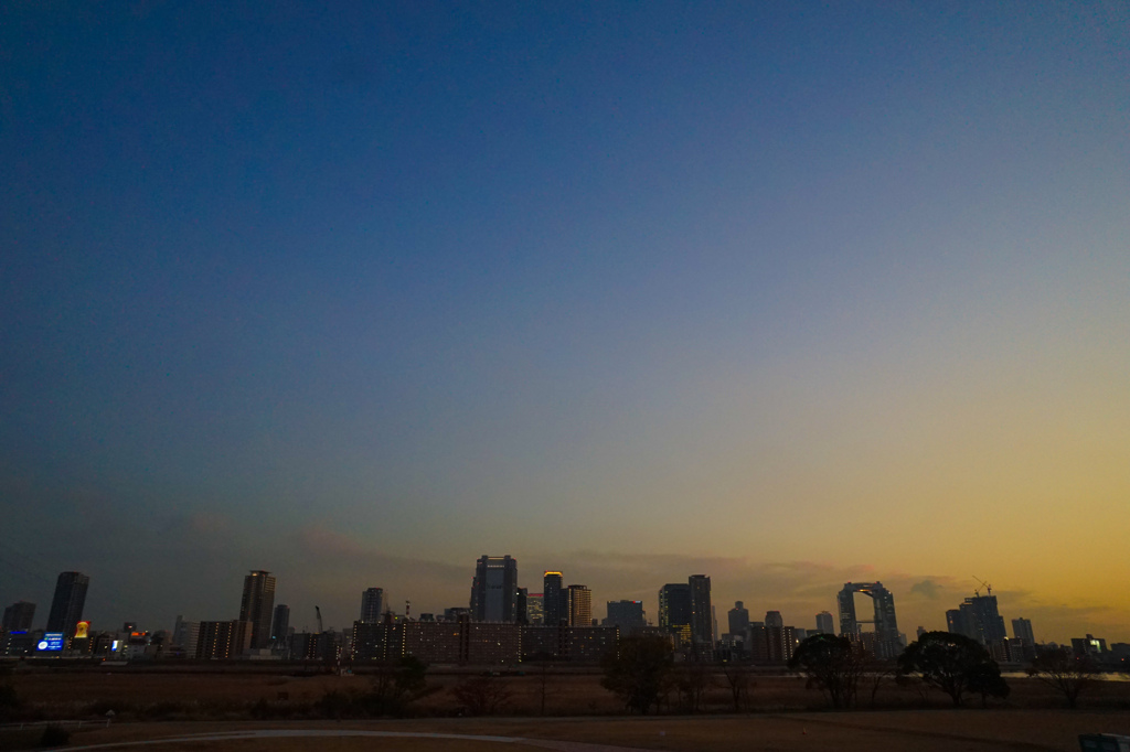 大阪の夕景