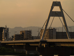 淀川の夕景