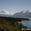 ニュージーランド、プカキ湖とマウントクック