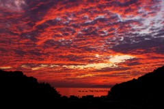 台風前日の夕日 ～その２～