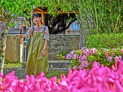 校長先生んちの庭先で