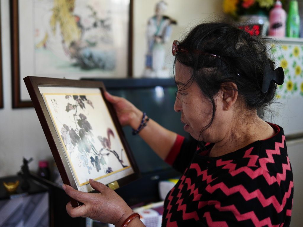 市場に住む張さん