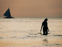 凪の瞳のシルエット