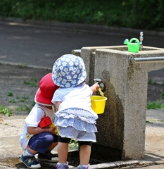 水遊び
