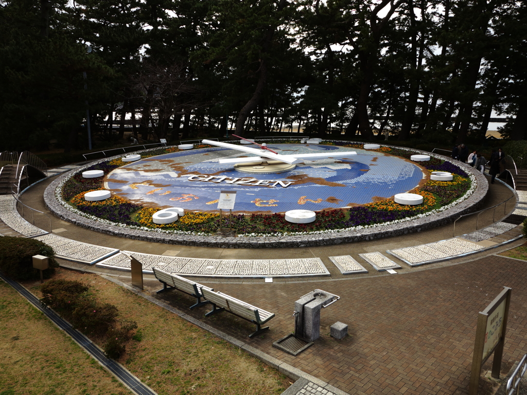 世界一の花時計。