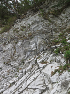 浄土ヶ浜の白い岩。