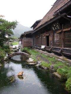 白川郷にて。
