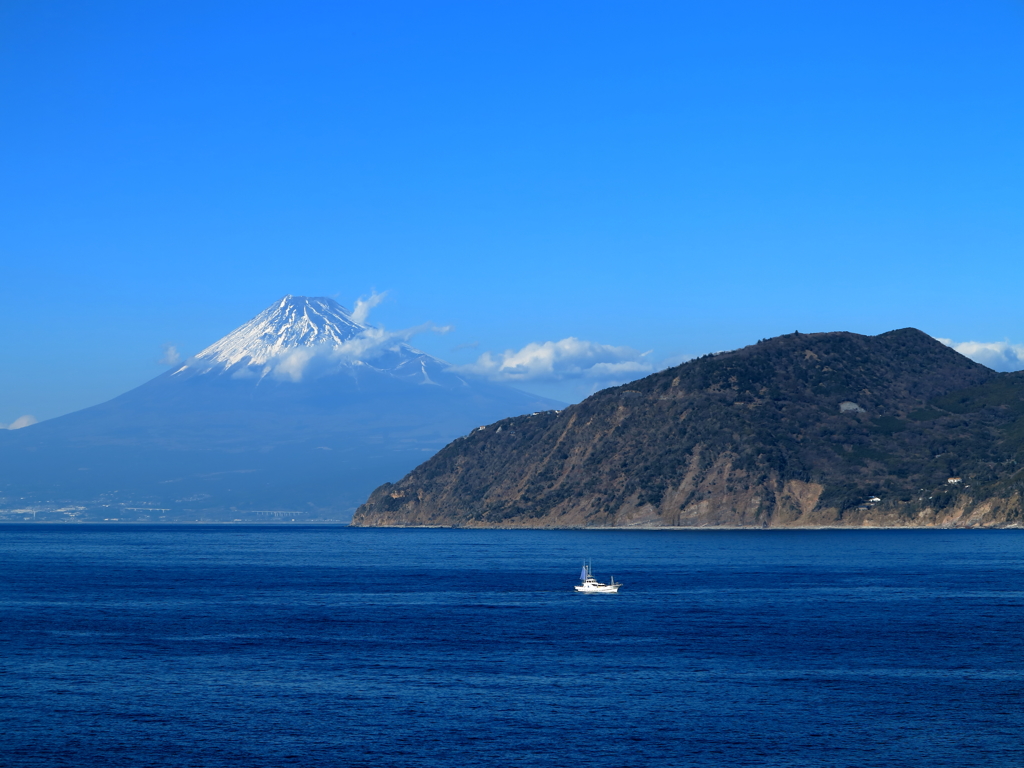 西伊豆からの富士山。