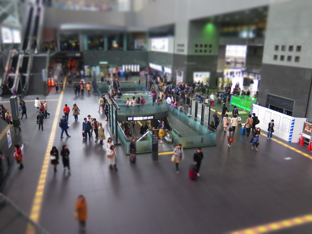 京都駅にて。