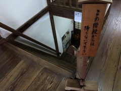 この階段からは降りないで下さい