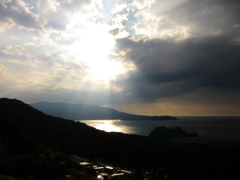 敦賀湾を見下ろす。