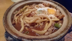 豚肉入り味噌煮込みうどん
