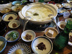 嵯峨野の湯豆腐。