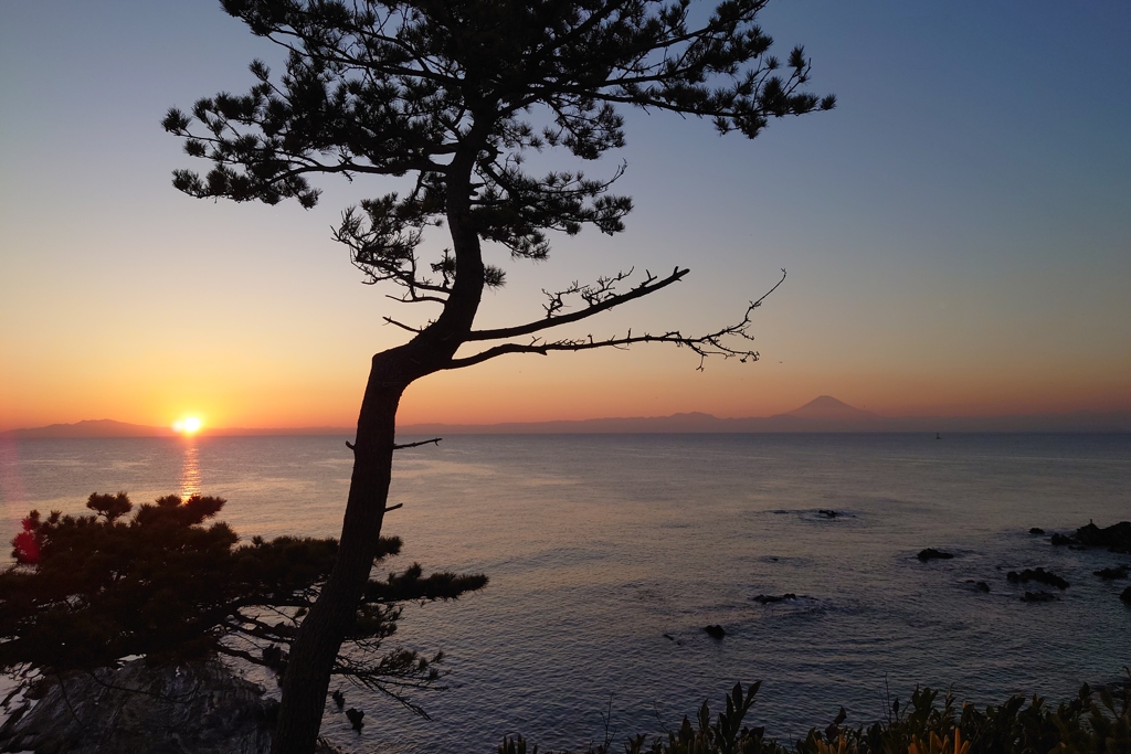 夕陽vs富士山