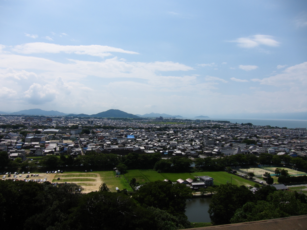 彦根城の天守閣からの眺め