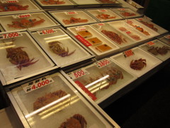 近江町市場のカニたち。