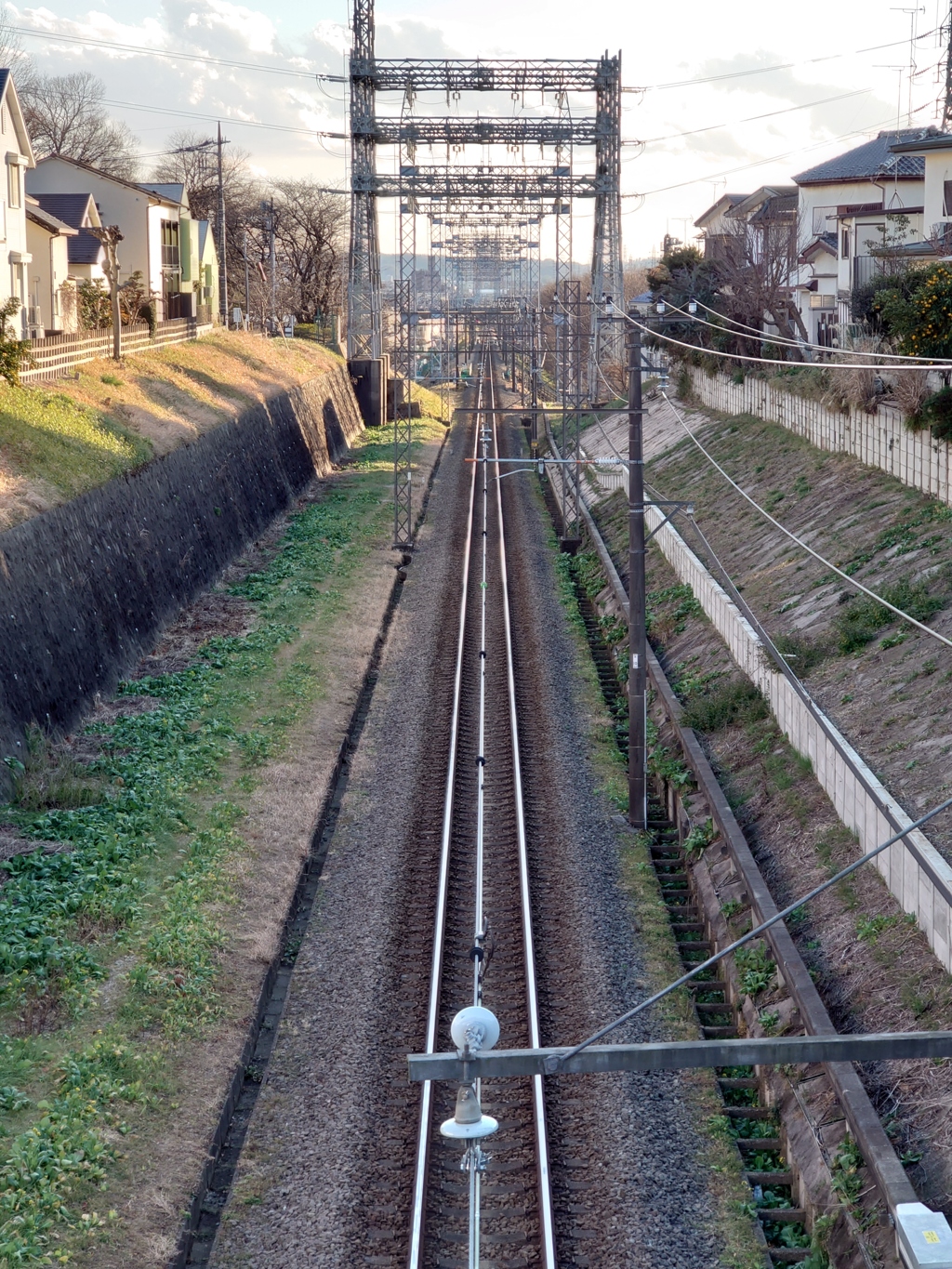 真っ直ぐな線路