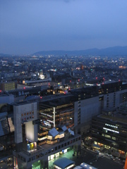 京都タワーからの京都駅。
