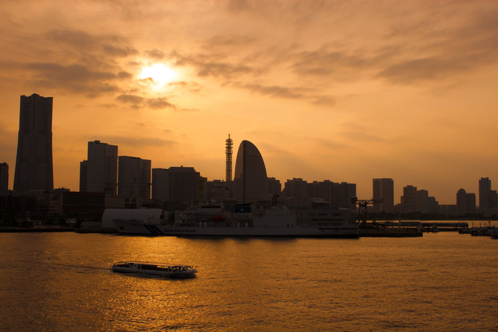 大桟橋からの夕焼け２