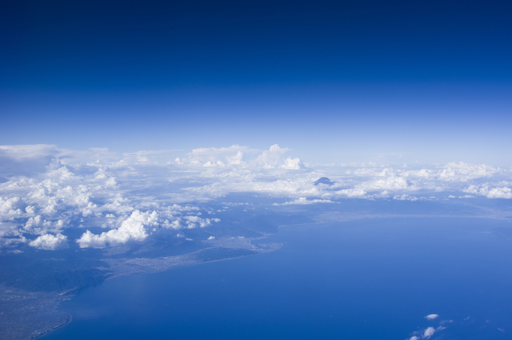 駿河湾上空