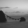 寒波の夫婦岩