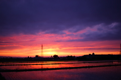 ある日の夕焼け空