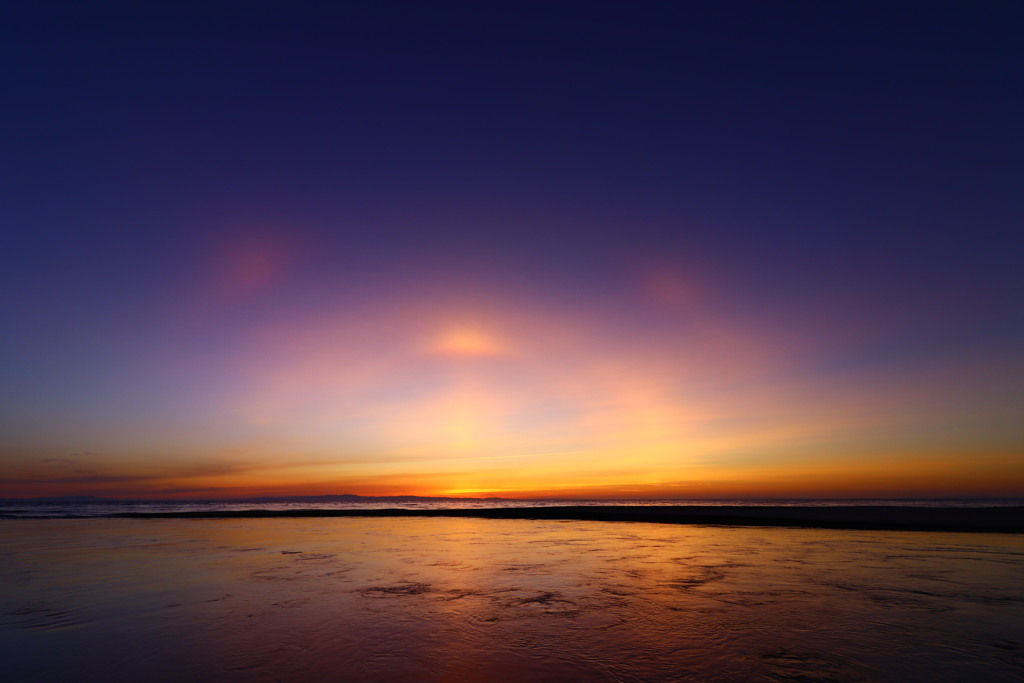 夕陽にハロ　～ピンク～