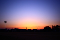 見納めの夕日