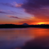 狭山湖と富士