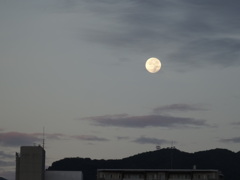 夜明けの満月