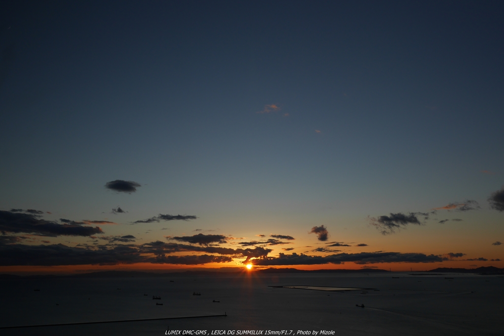 展望台からの夕日