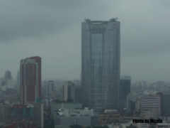 小雨に霞む六本木ヒルズ