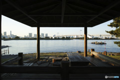 海沿いの休憩所　お台場