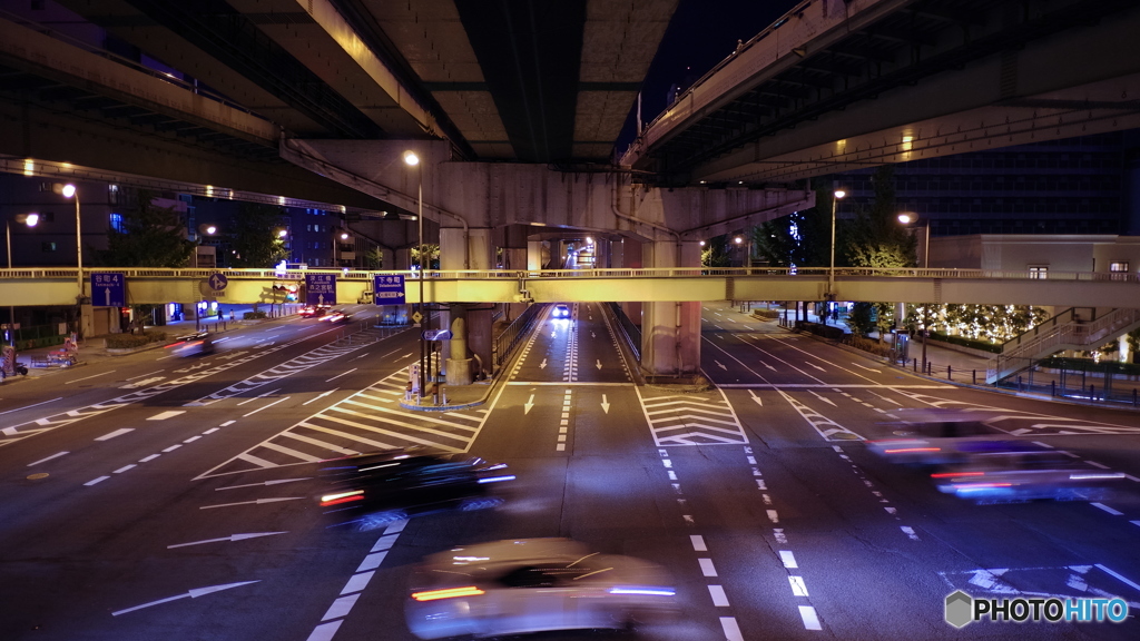 歩道橋から