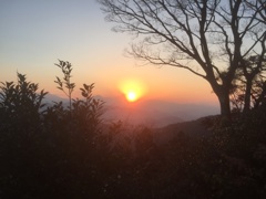 富士に沈む夕陽