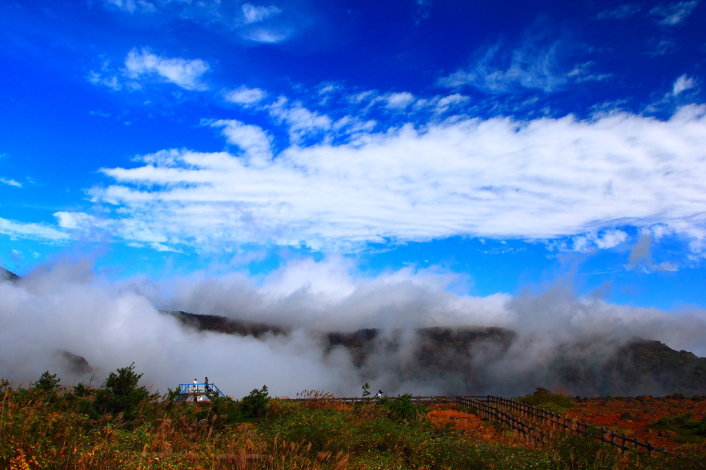 山霧と青空