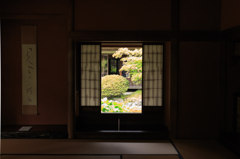 四角い窓～日本庭園
