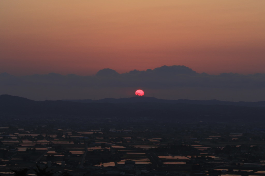 散居村夕景
