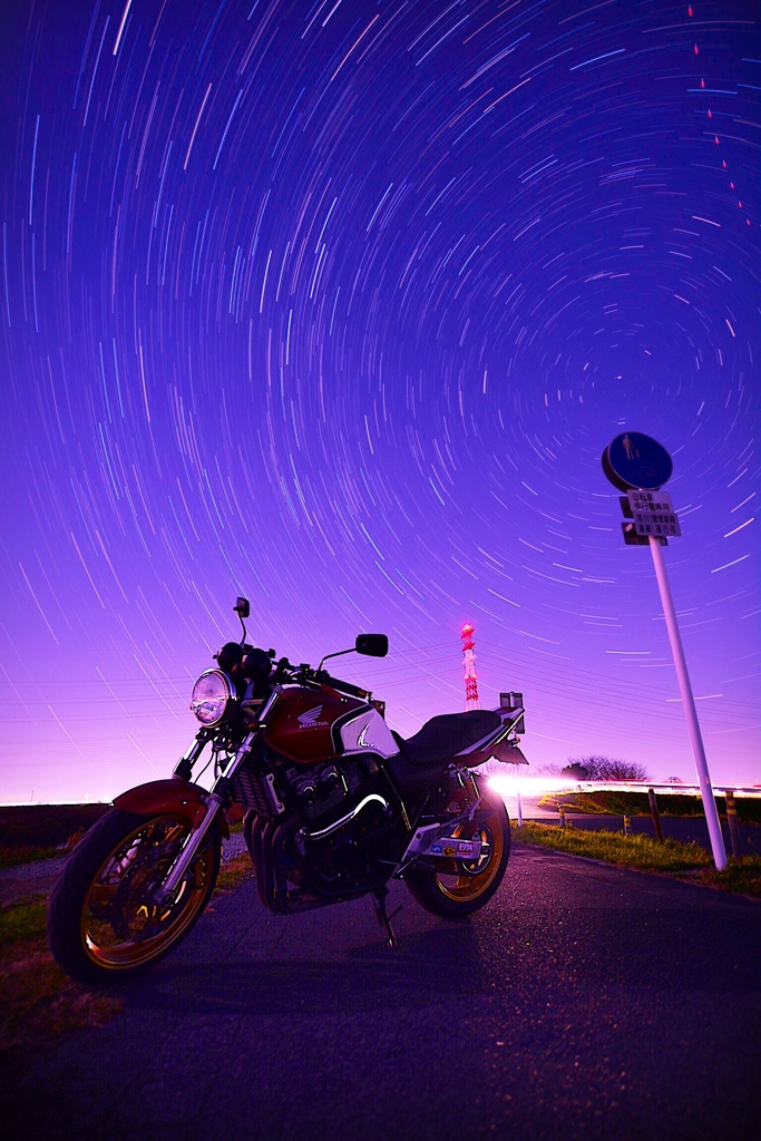 星とバイク