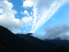 黒部ダムから望む、立山連峰